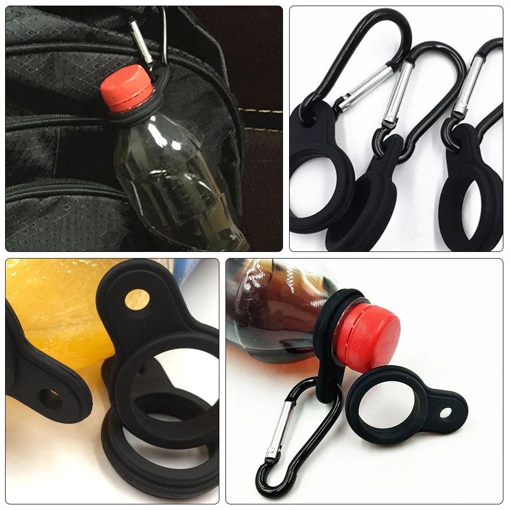 

6Pcs Water Bottle Buckles Elastic Silicone Travel Portable Bottle Carrier Clips Multipurpose Hanging Space Saving