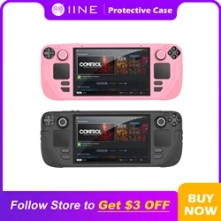 IINE 9-in-1 Protective Case Set For Steamdeck OLED  Anti-slip Soft and Flexible  Silicone Case Full Protection