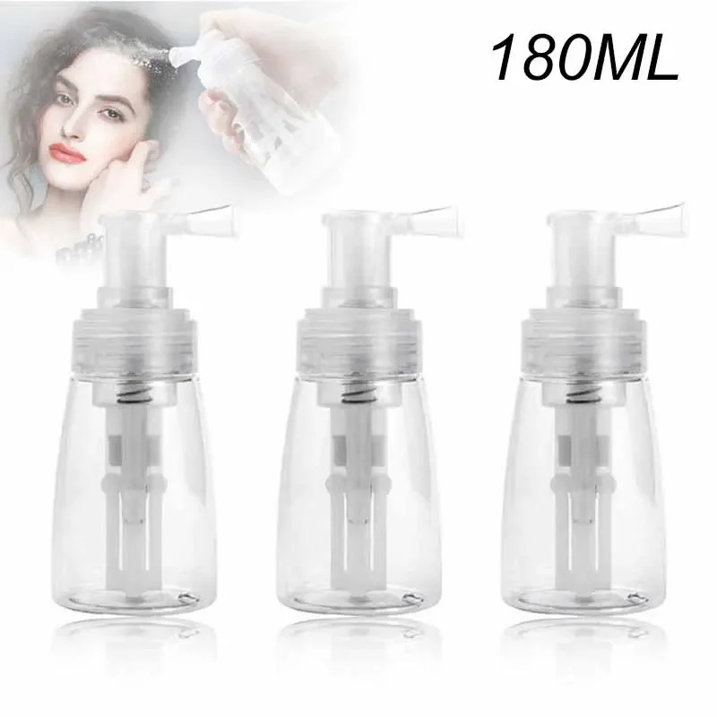 

180ml Powder Atomizer Bottle Travel Portable Spray Bottles Cosmetic Container Talcum Powder Bottle Dispenser Hairdressing Tool