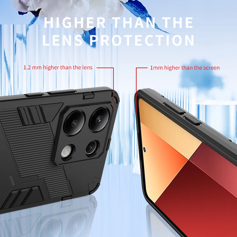 Funda para Xiaomi Redmi Note 13 Pro 4G, carcasa de teléfono a prueba de golpes para Redmi Note 13, 12, 5G Pro 12Pro Plus, Funda de PC con soporte duro