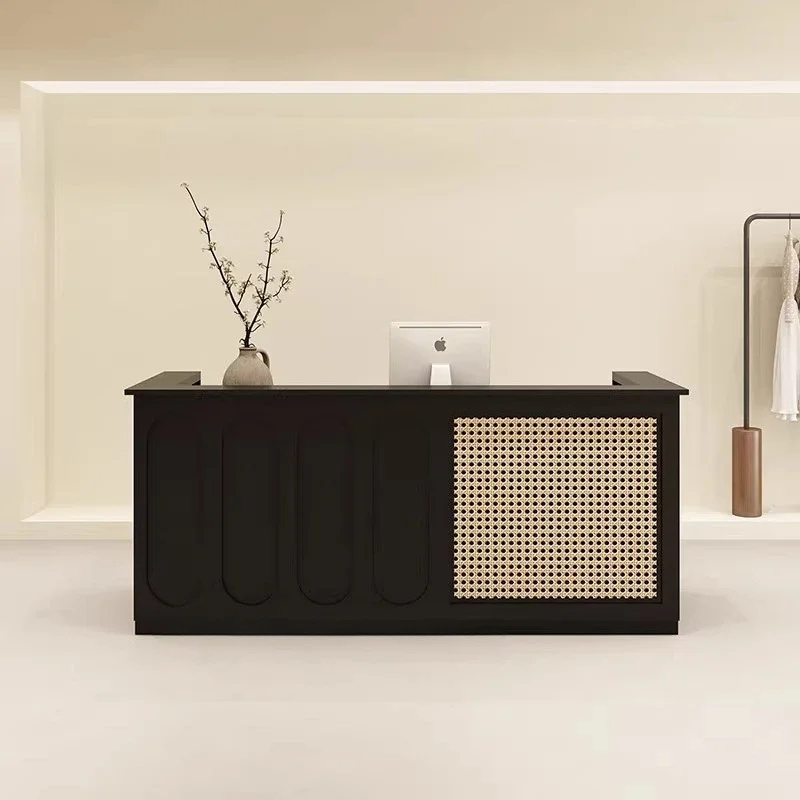 

-+-Luxury Wood Reception Desks Modern Bar Hotel Restaurant Executive Design Reception Desks Organizers Mostrador Lounge Furnitur