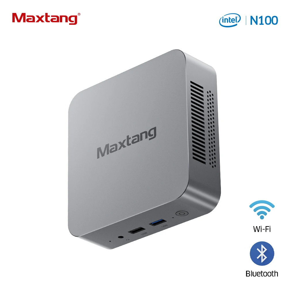 Maxtang Nas N100 Mini-PC 2LAN Intel 12. DDR4 16G 500G PCIe3.0 M.2 SSD Vorinstallierter Windows11 WIFI5 Desktop-Gaming-Computer-PC