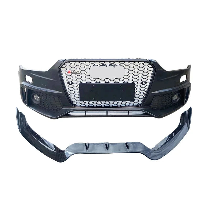 

A4 S4 RS4 bumper with fog lamp for A4 S4 Car Bodykit with grill carbon front lip for A4 S4 Front bumper 2013 2014 2015