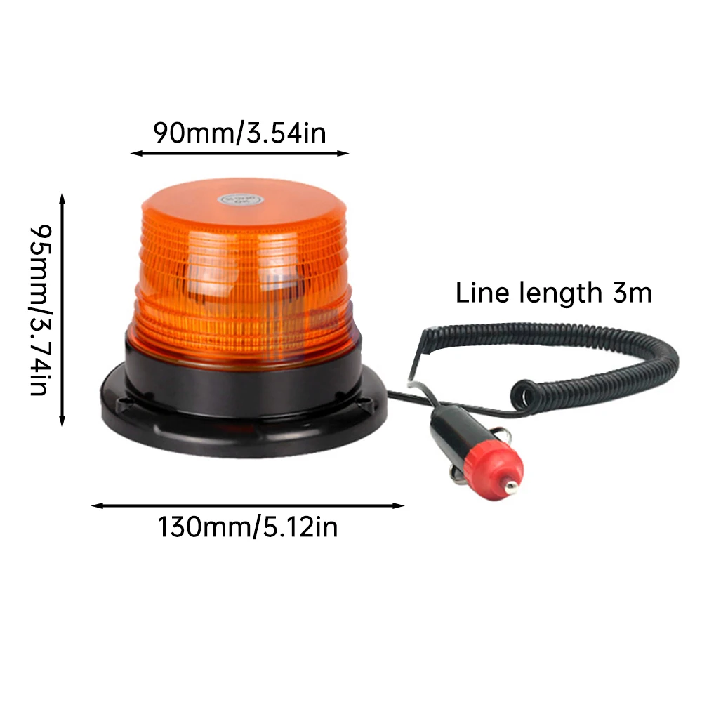 Car Strobe Light Emergency Rotating Traffice Indication Car Flash Beacon Light Orange Blue Red Flash Warning Lamp 12V 24V