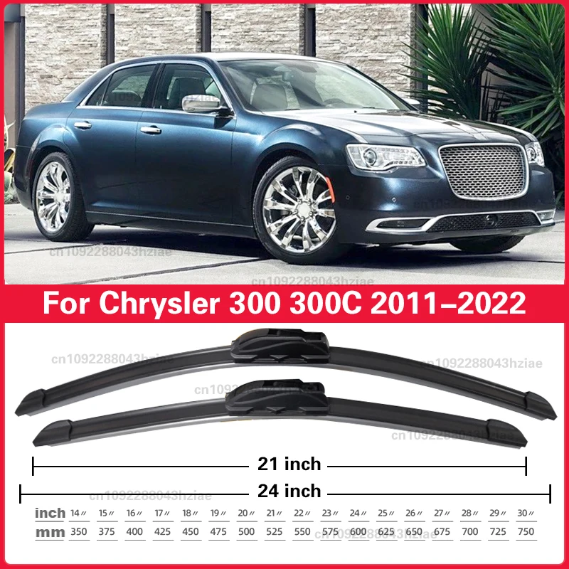 LHD الجبهة ممسحة زجاج أمامي شفرات لكرايسلر 300 300C 2011 - 2022 Lancia Thema 300C ملحقات الزجاج الأمامي 24 "+ 21"