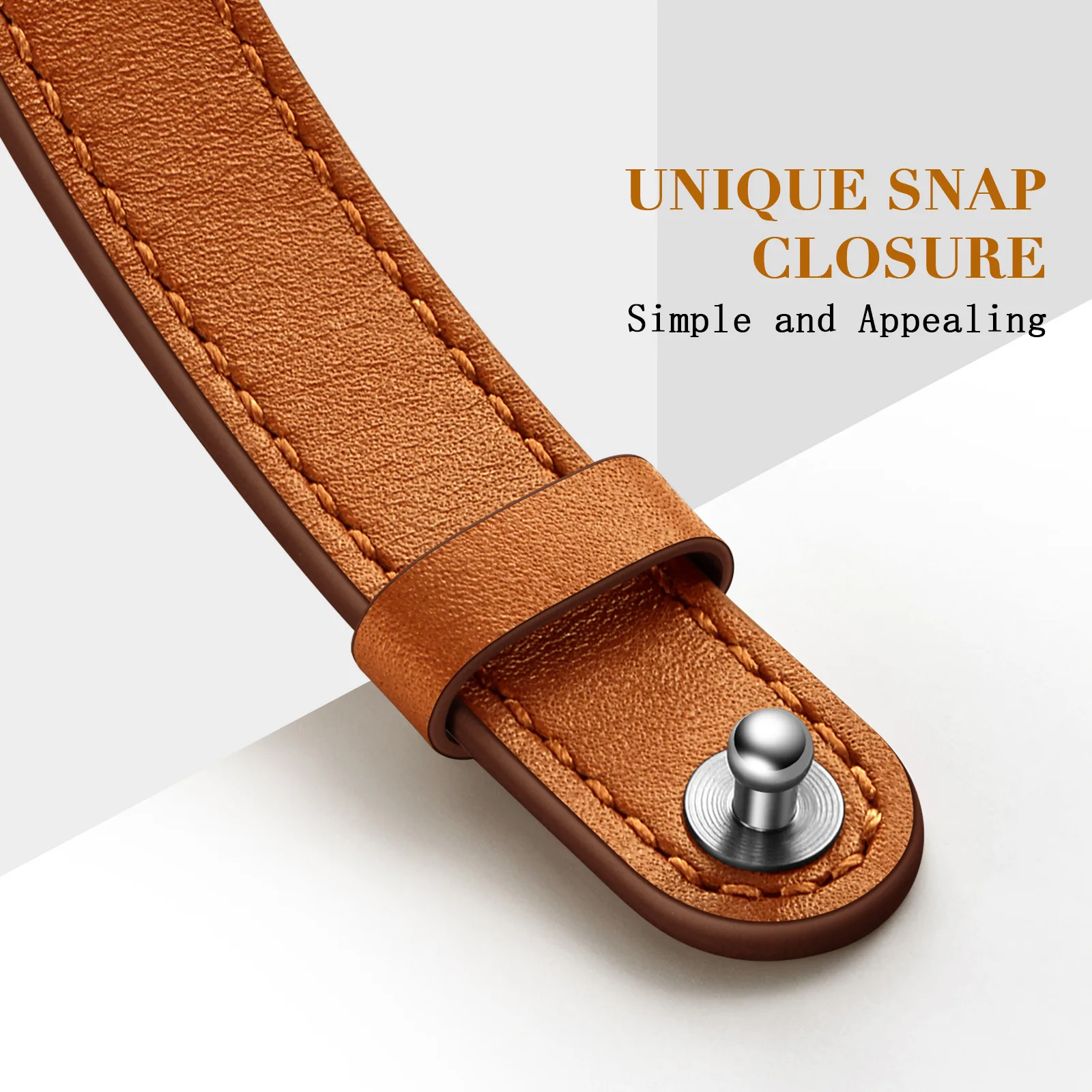 Slim Leather Strap for Apple Watch Band Ultra 44mm 45mm 40mm 41mm 38 42mm 49mm Stylish Bracelet for iWatch Series 9 8 7 6 SE 4 3
