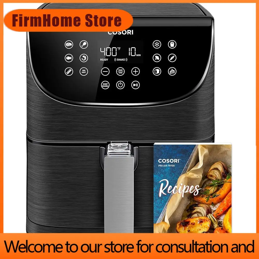 FirmHome Store2nd Gen Air Fryer 5.8QT, Enhanced Performance, Stylish Design, 13 Smart Features, 100+ Recipes, Dishwasher-Safe Sq