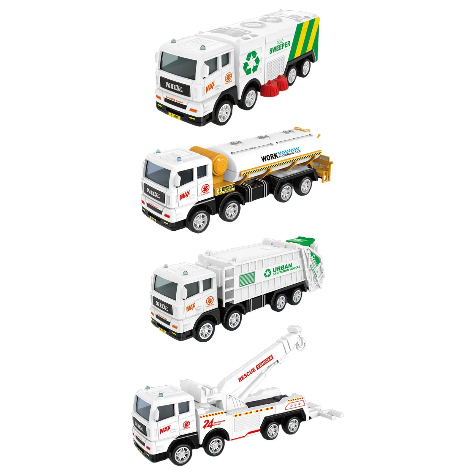

Garbage Truck Toy Push and Go Vehicle Sanitation Truck Car Model for Kids Age 3+ Toddlers Holiday Gift Valentine's Day Gift