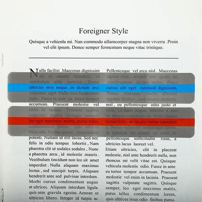 Strisce guida per evidenziare la lettura da 6 pezzi segnalibri per pennarelli per copertine di libri di testo