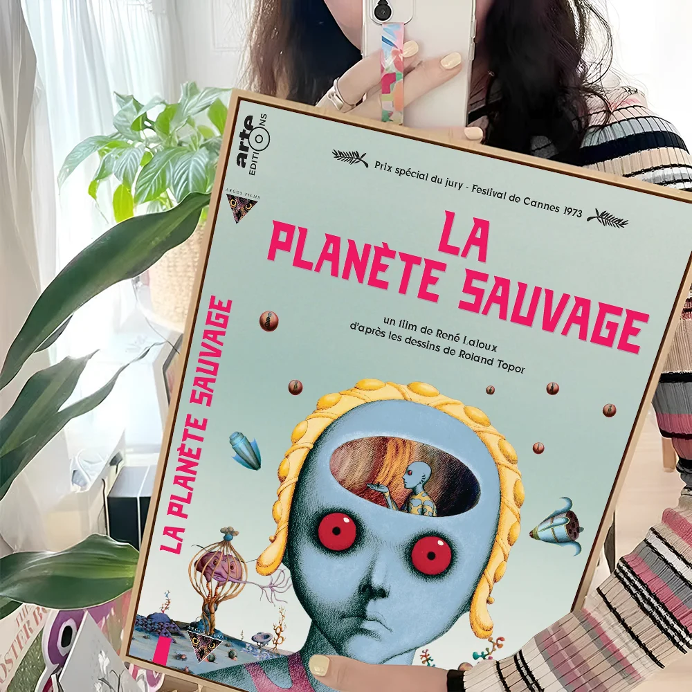 Fantastic Planet La Planete Sauvage Classic Vintage Posters Decoracion Painting Wall Art White Kraft Paper Kawaii Room Decor