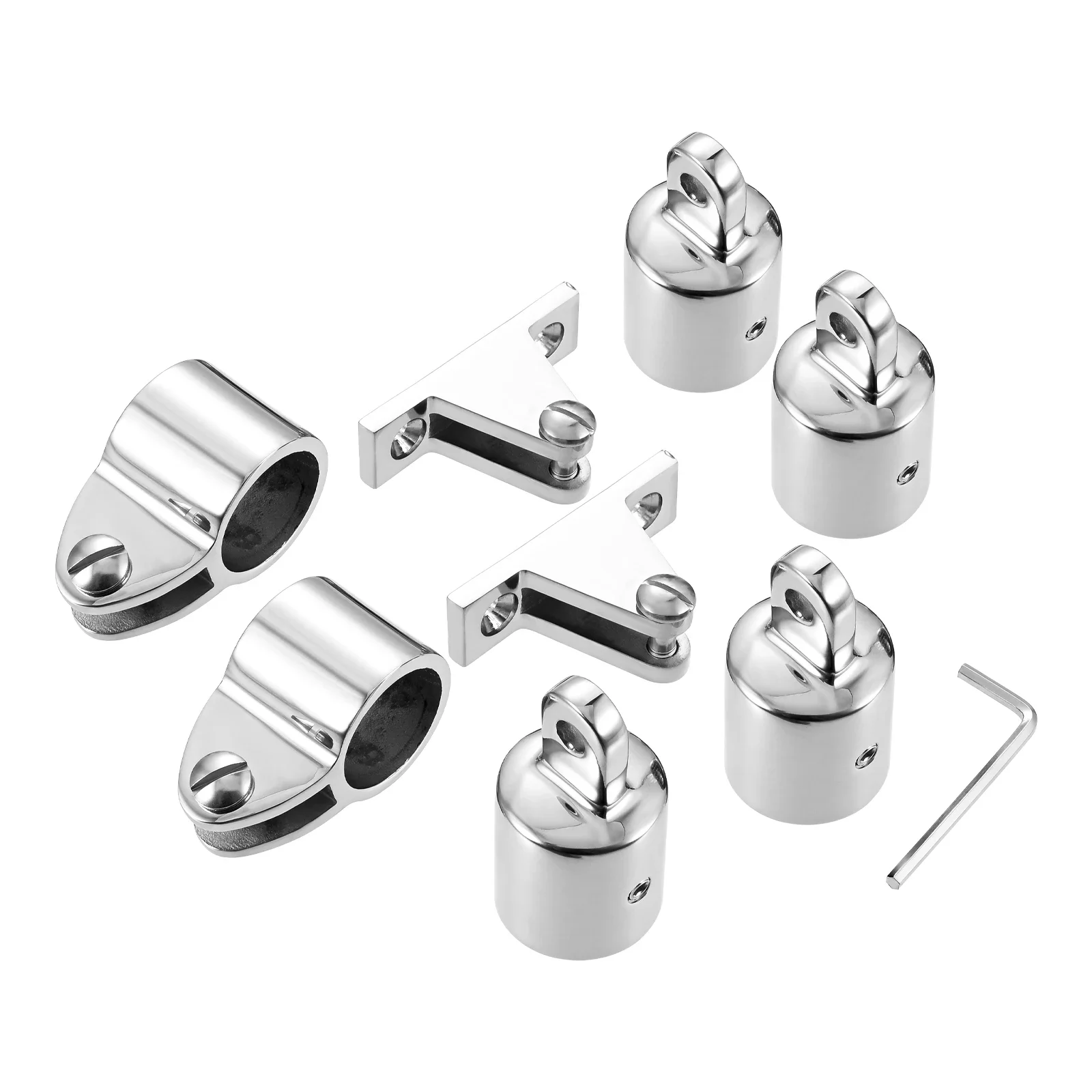 1Set Top Hardware 22/25mm Fit for 7/8'' Boat Heavy Dudy Parts for Canopy Stainless Steel Weather Resistant Corrosion Resistant