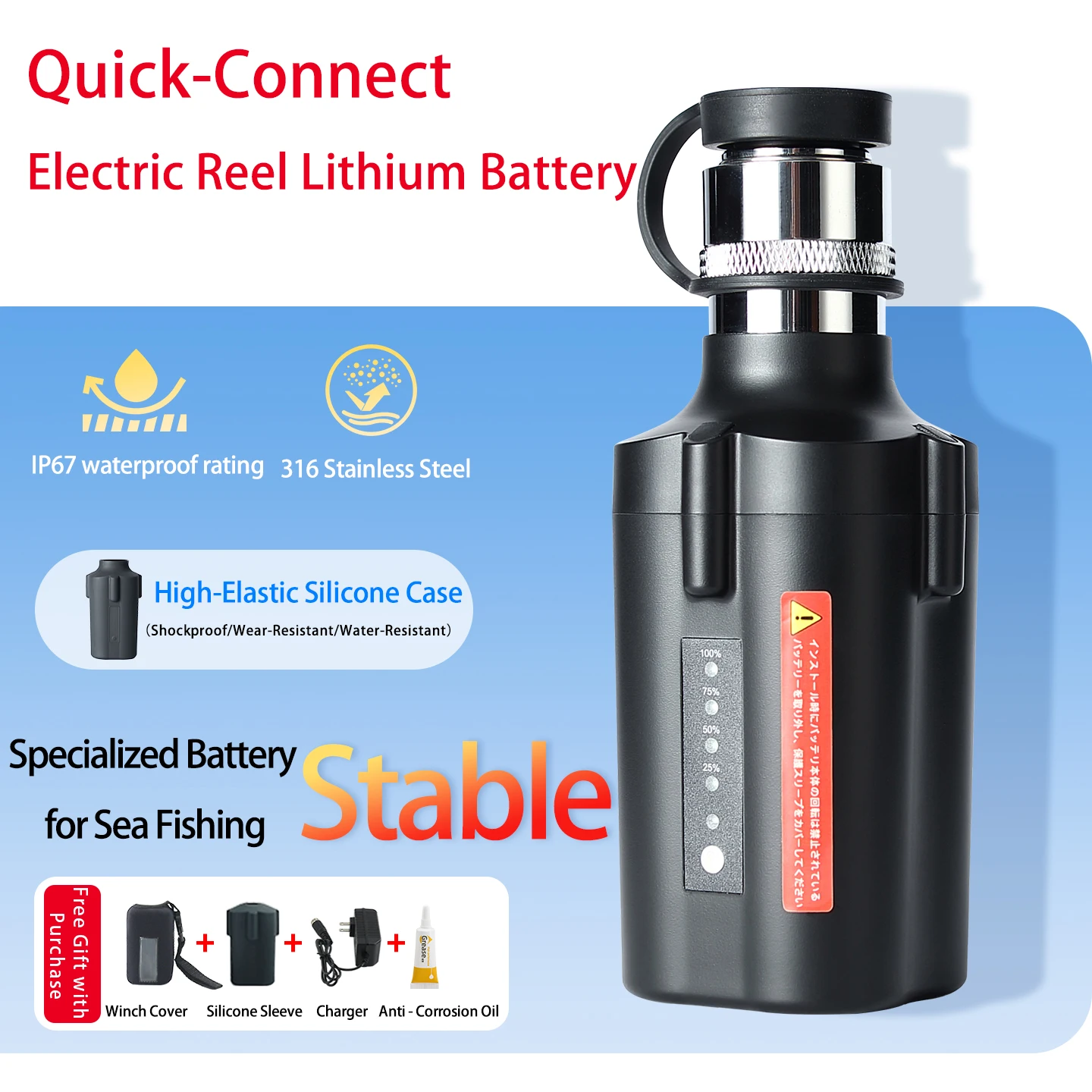 14.8V 3500mAh Waterproof Electric Reel Battery Quick Installation For SHIMANO DAIWA ECOODA Wheel 5Ah Sea Fishing Lithium Battery