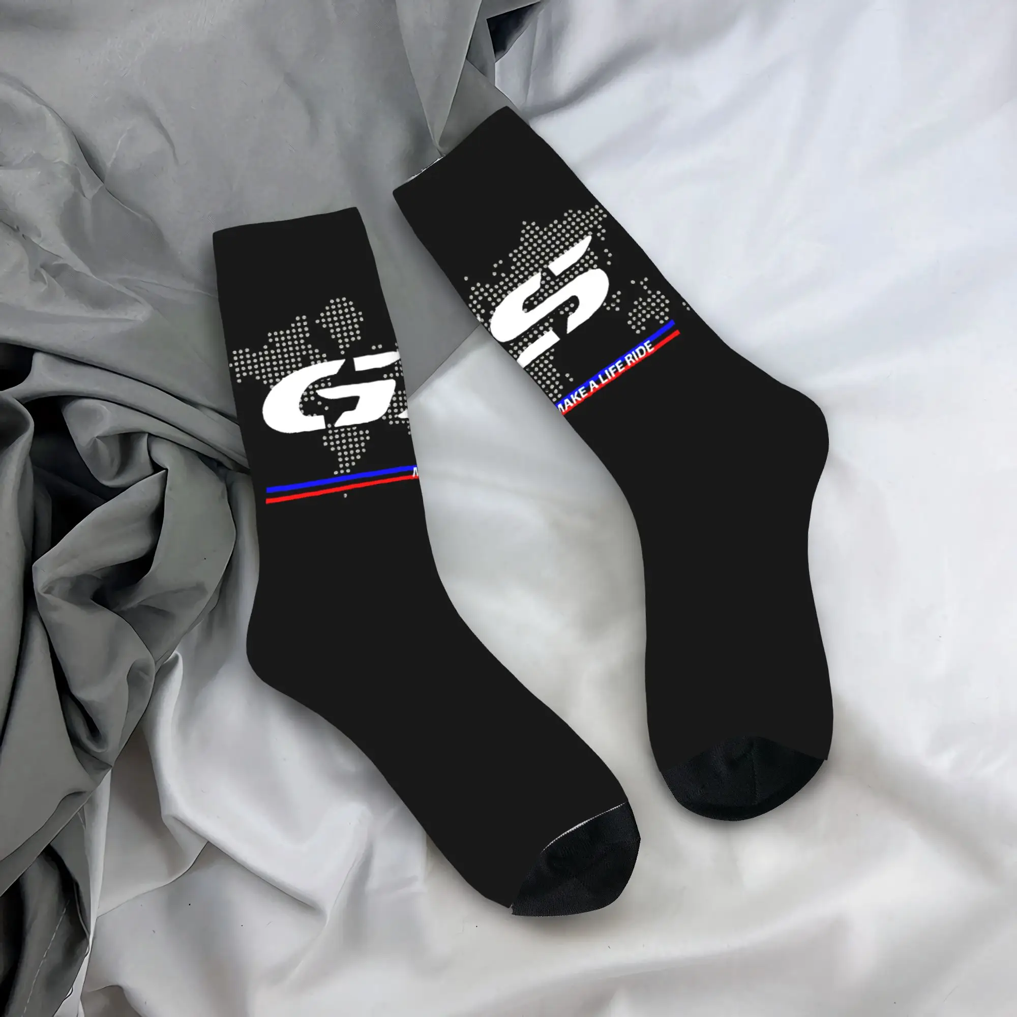 

Custom GS Motorcycle Adventure Men Women Crew Socks Unisex Cool 3D Printing Motorrad Biker Dress Socks