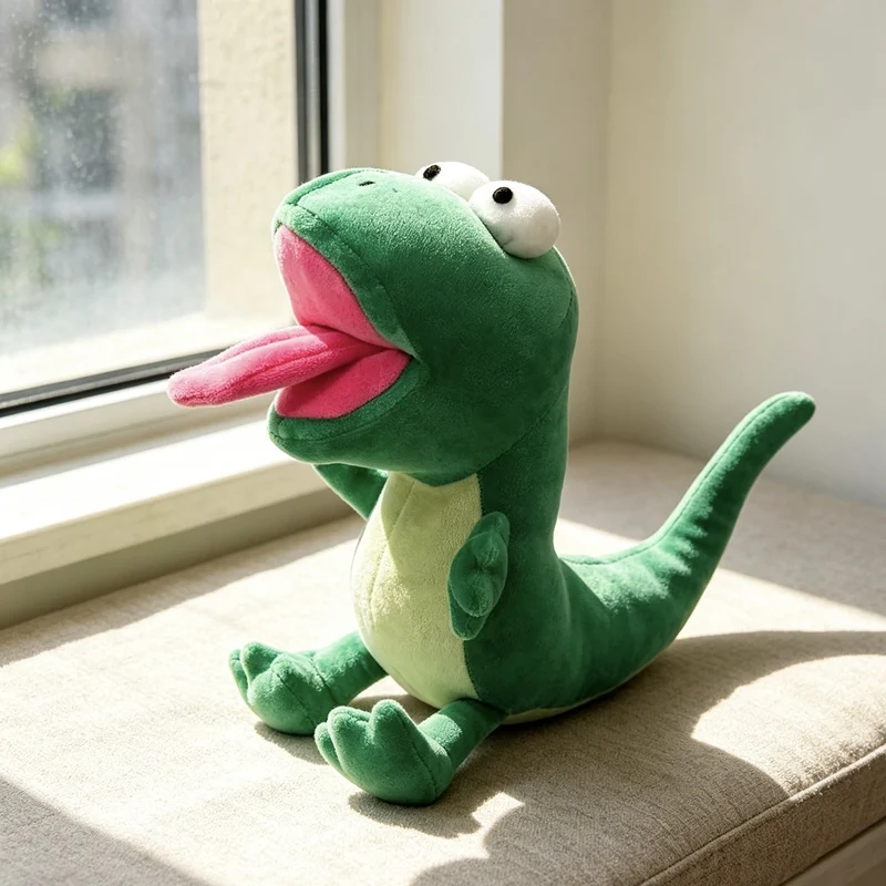 

Плюшевая игрушка-ящерица 30 см, милая зеленая мягкая игрушка-зверюшка для детей, подарок на день рождения и Рождество