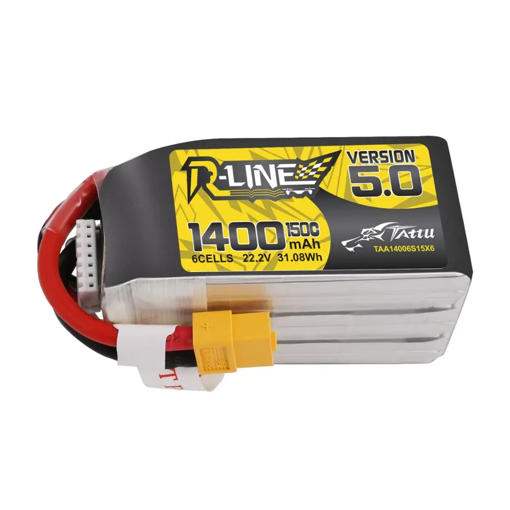 Batteria Lipo TATTU R-LINE 5.0 3S 4S 6S Batteria Lipo 150C 850-1800mAh con connettore XT30/XT60 per drone FPV