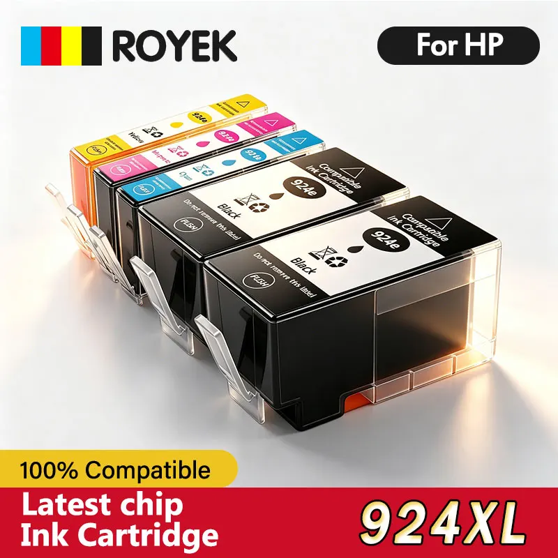 ROYEK 924XL Ink Cartridge For HP 924 924 XL 924e Compatible Officejet Pro 8120e 8130e 8122e 8124e 8125e 8135e 8134e 8132e Printe