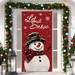 Christmas Snowman Banner Flag 2024 Xmas Gifts Merry Christmas Decorations For Home Navidad Christmas Ornament New Year 2025