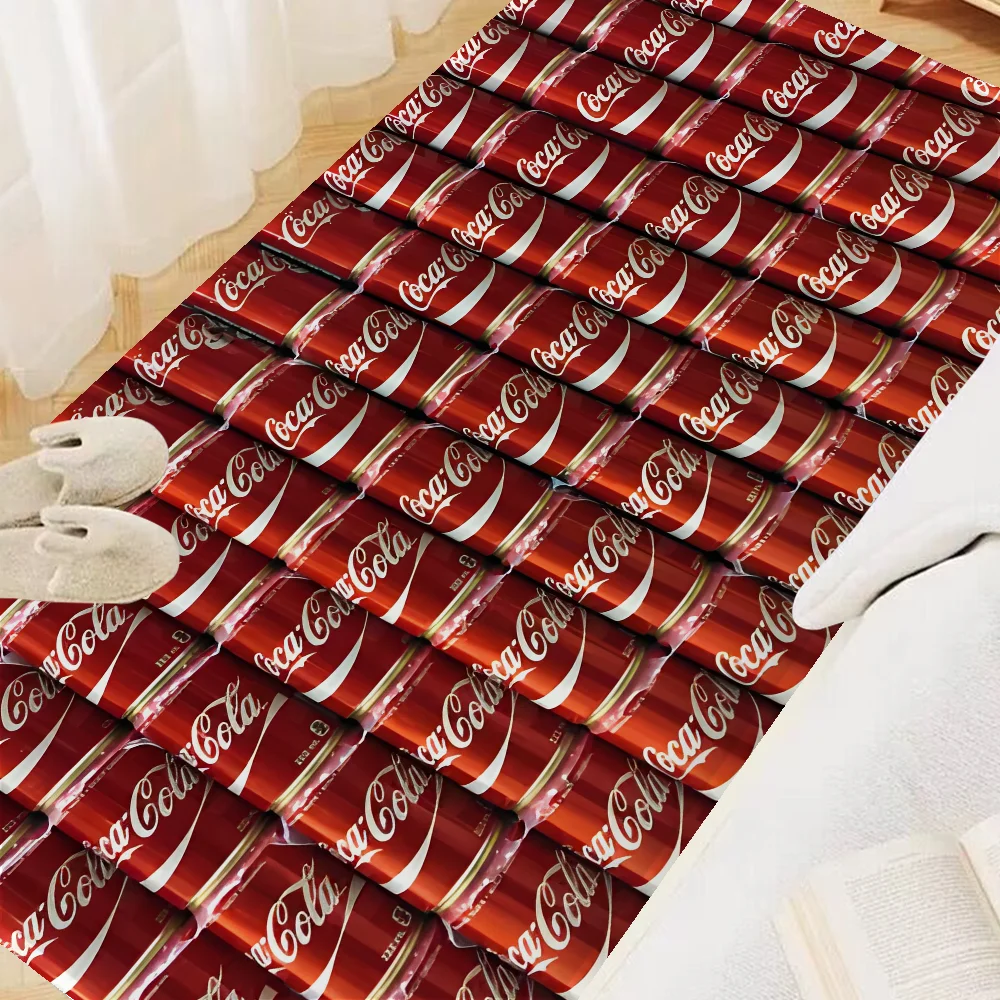 C-Coca-cola Hallway Carpet Non-Slip Laundry Room Mat Laundry Decor Balcony Child Living Room Toilet Rug