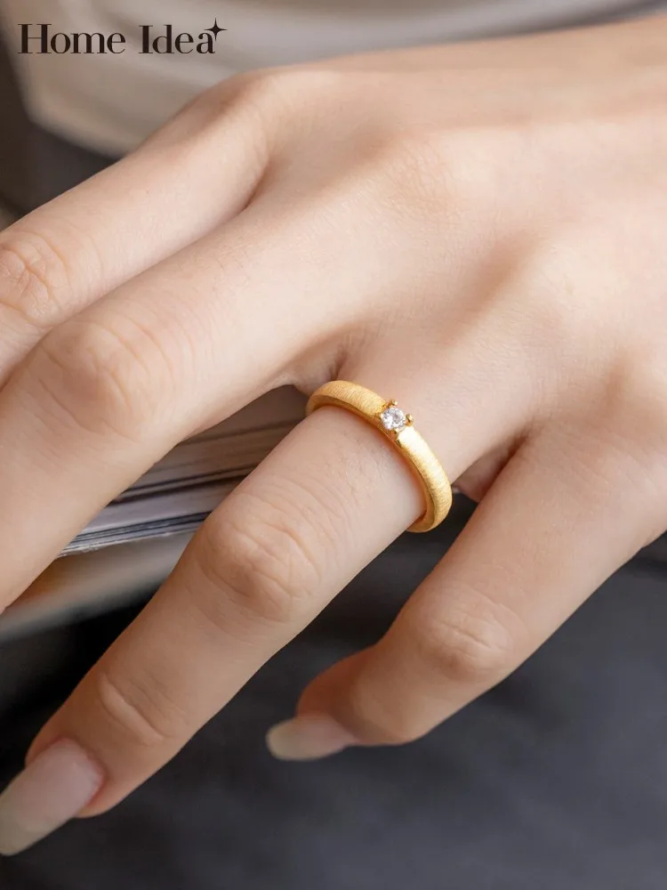 

Женское модное золотое кольцо из стерлингового серебра 925 пробы с цирконами и бриллиантами, регулируемое, открытое, элегантное, изысканное ювелирное украшение для вечеринок