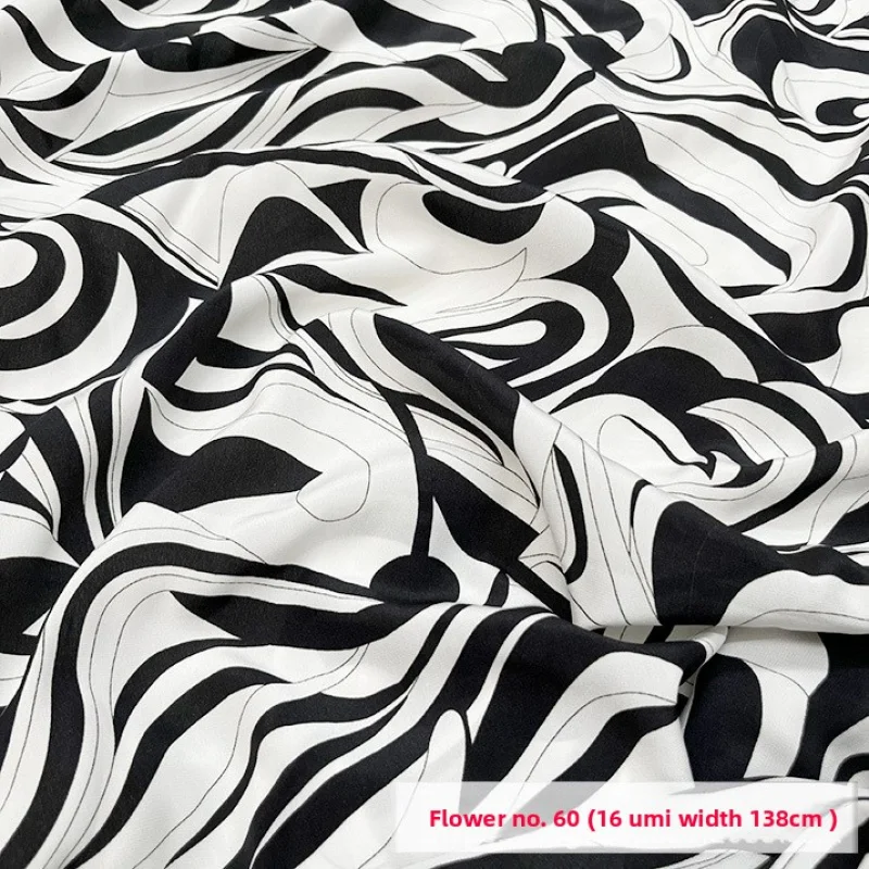 

100% шелковая ткань с рисунком 2025 года, двойной креповый шелк 16 Momme для рубашки, платья, одежды для сна, шелковая ткань диапазона 12 мм, 40 мм