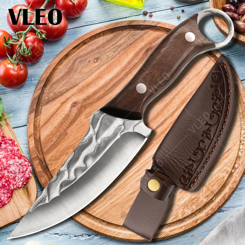 WXCOO Professional Kitchen Chef's Knife Forged Butcher's Meat Cleaver Universal Cutting Knife Fruit Peeler Fish Filleting Cutter