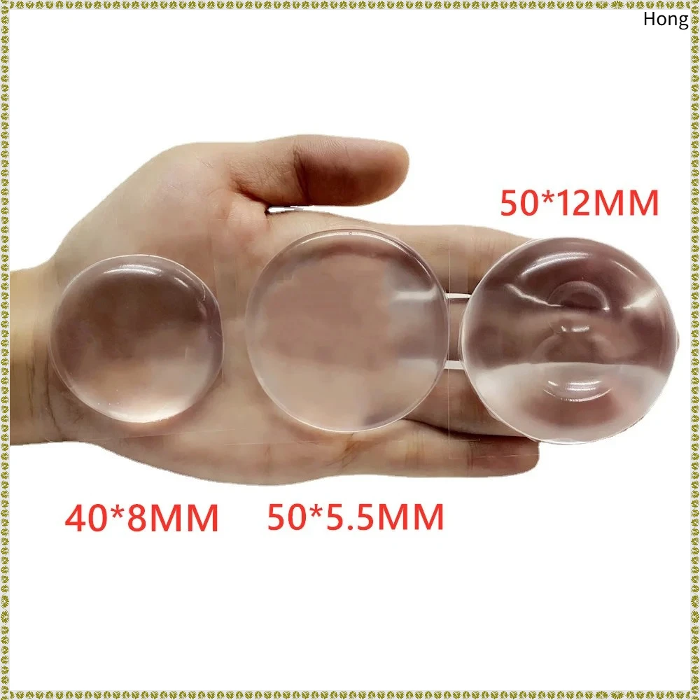 6/1pcs Door Handle Bumper Protective Plug Transparent Silicone Wall Protector Non-slip Round Door Stopper Muffler Self-adhesive