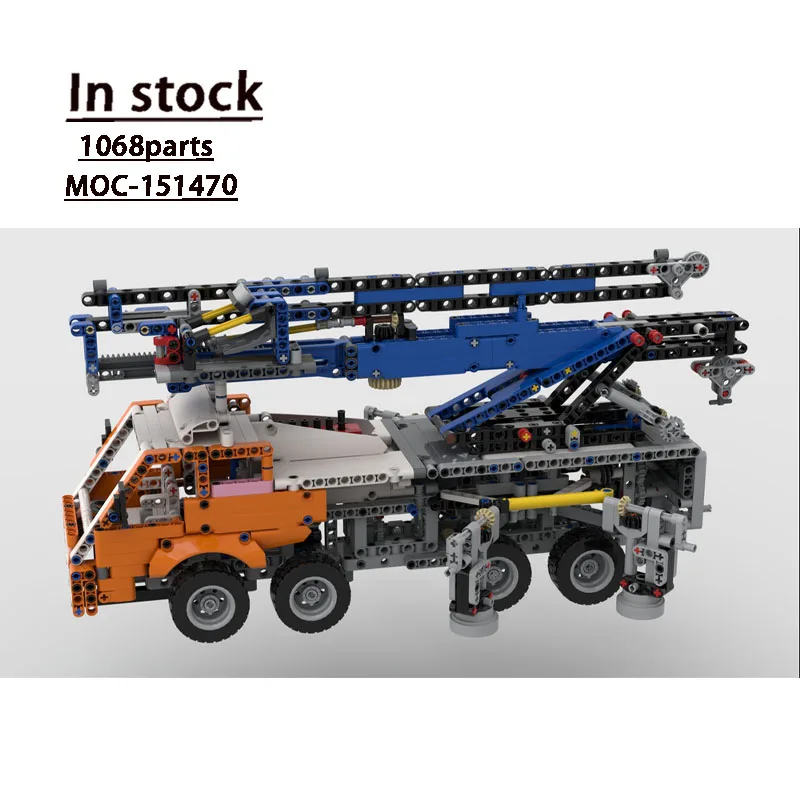 MOC-151470 New Classic Stackable Tower Crane Building Block Model, 1068 Parts, Creative Birthday Toy Gift for Boys and Children