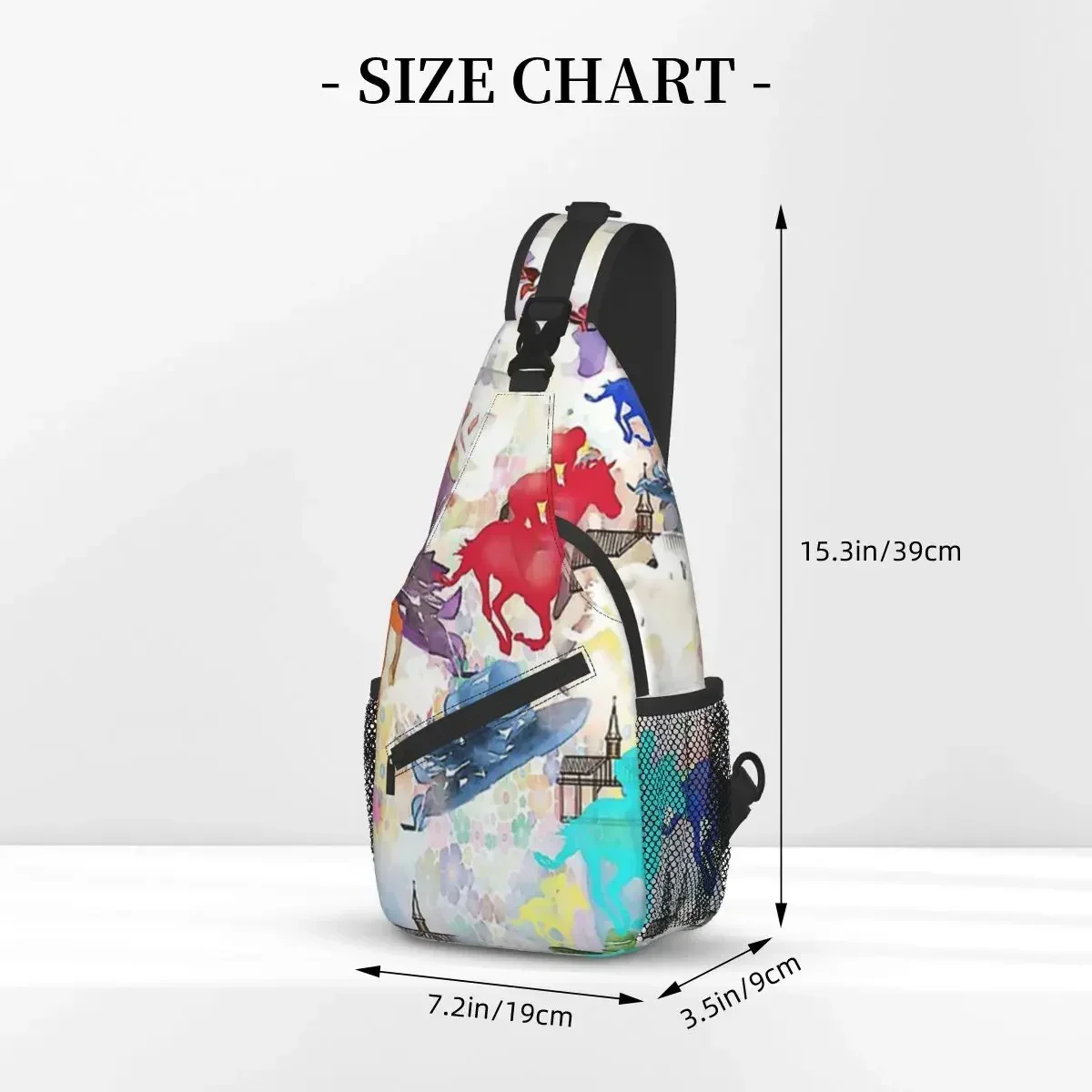 Horse Races Crossbody Chest Bags Galloping  Run Quickly Pockets Travel Pack Messenger Sports Teens Shoulder Bag Unisex