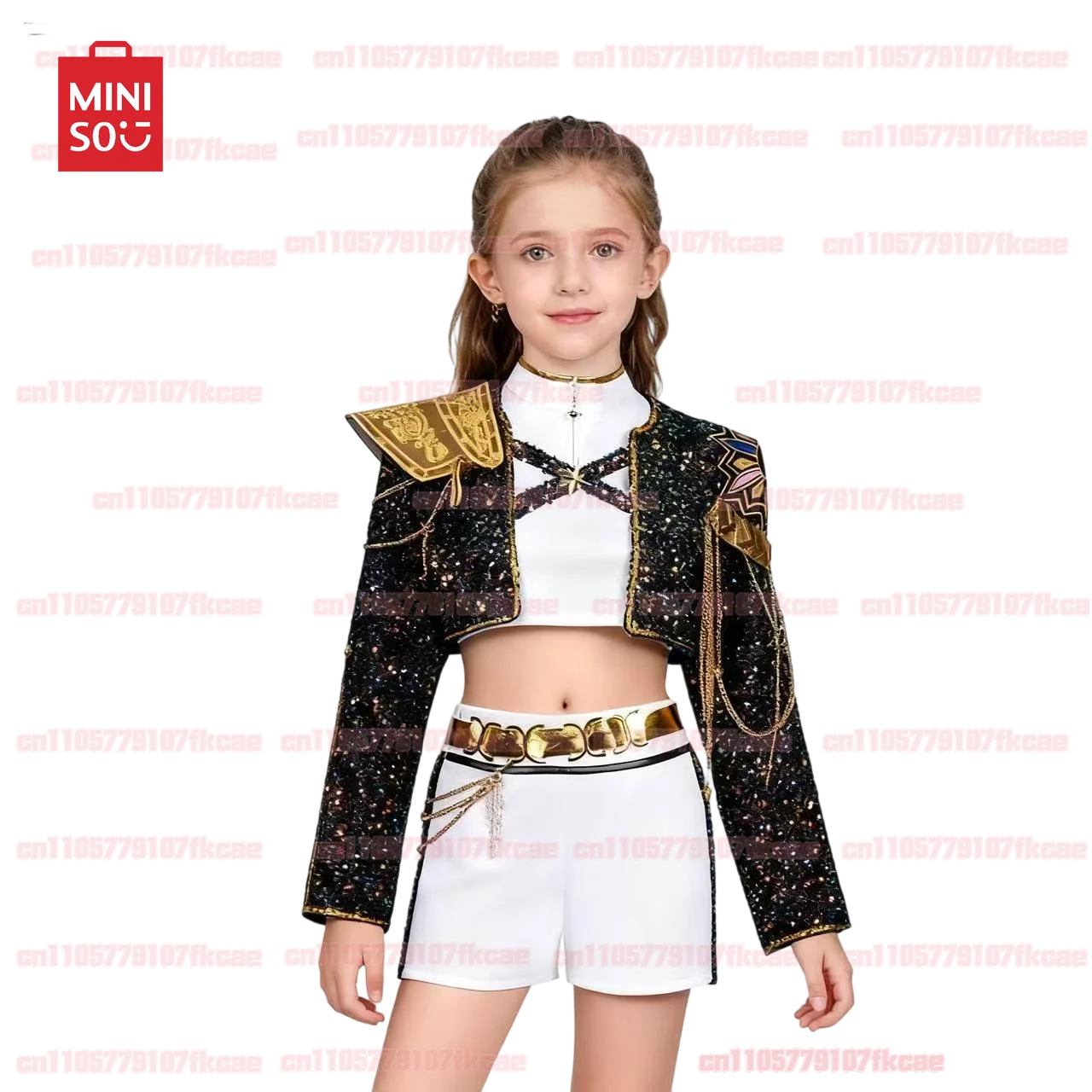 MINISO adulto Ragazze kpop Demon Hunters 2025 Cosplay Mira Rumi Zoey Nero Oro Abbigliamento Perfetto set da donna per Halloween