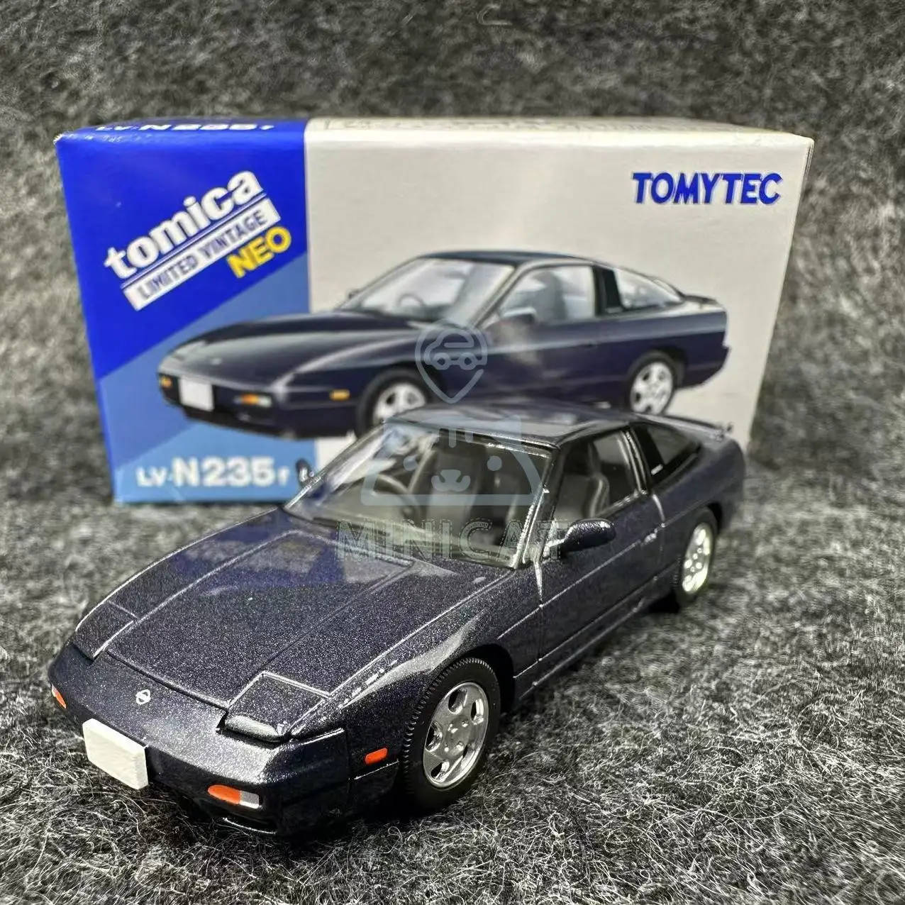 202411 Tomytec Tomica TLV 1/64 LV-N235f Nissan 180SX 1995 Grayish purple Die-cast Alloy Car Model Collection Toy Gift