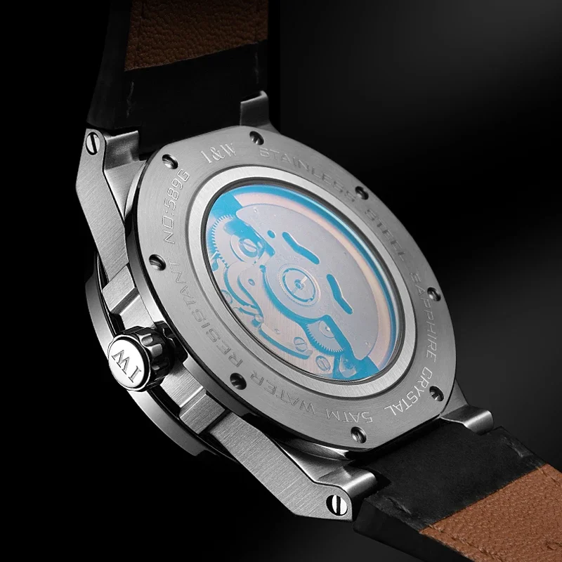 IW كرنفال ساعات المعصم الميكانيكية الماركات الفاخرة اكسسوارات للرجال الحركة التلقائية الياقوت مرآة الذكور ساعة مقاومة للماء