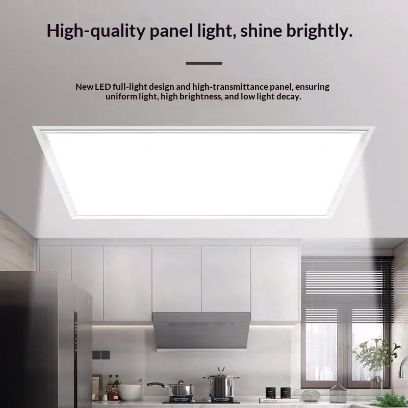 

Современная квадратная светодиодная встраиваемая панельная лампа с алюминиевой рамкой для кухни, ванной комнаты, гостиной, интегрированное потолочное освещение, декор для комнаты