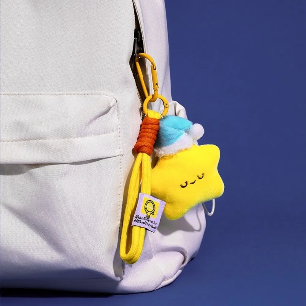 Mignon poupée étoiles peluche poupée douce en peluche étoile en peluche porte-clés bijoux de mode moelleux sac pendentif breloques cadeau de noël