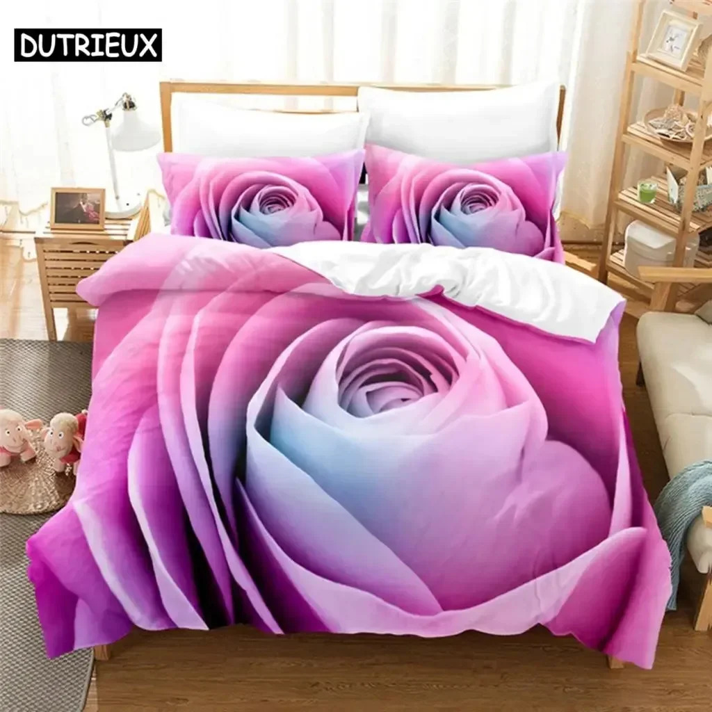 

Flower Comfortable Duvet Quilt Cover Pillowcase Bedding Set Children Bedroom Decoration Home Textile