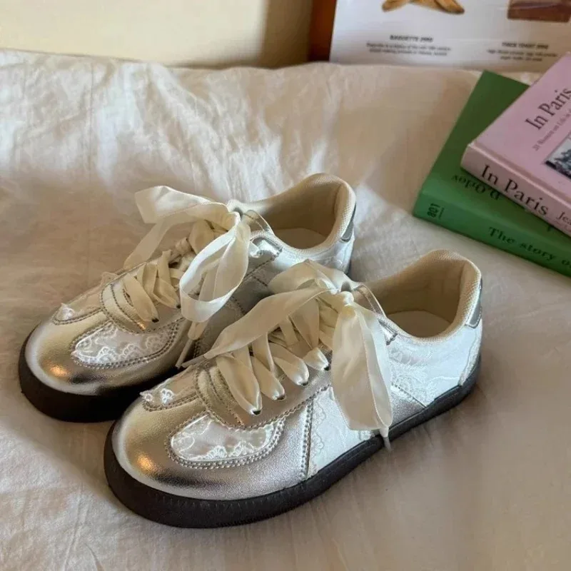 

Women Shoe Fashion Ribbon Casual Shoe Quality Chunky Sneakers for Woman Comfort Moral Training Shoe Designer Shoes Zapatos Mujer