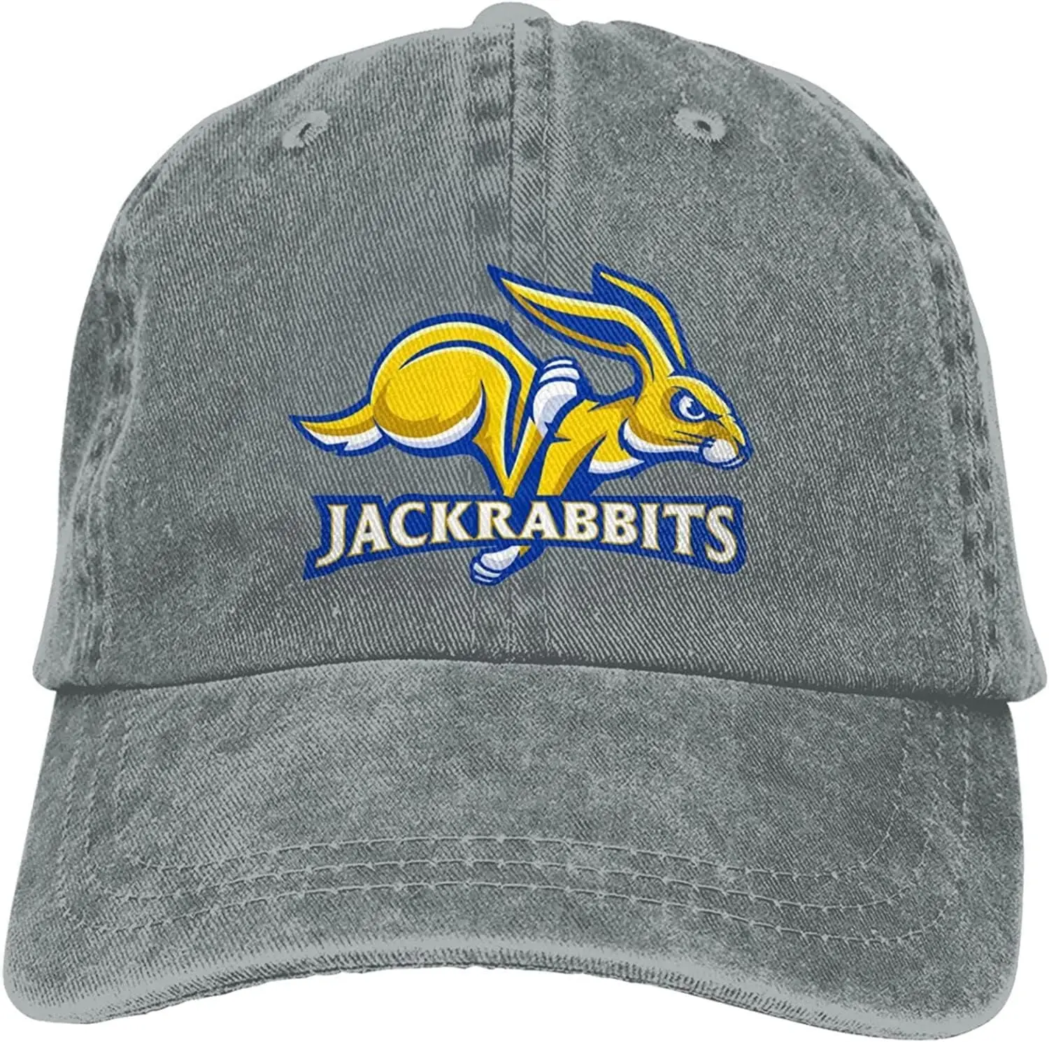 South Dakota State University Logo Hats for Men Baseball Cap Vintage Dad Hat Adjustable Denim Hat for Running Sun Protection