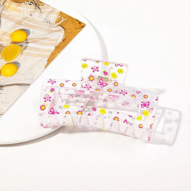 Bedruckte Haarspange mit Frucht- und Blumenmuster, niedlicher Haarschmuck für Frauen – Detail 6