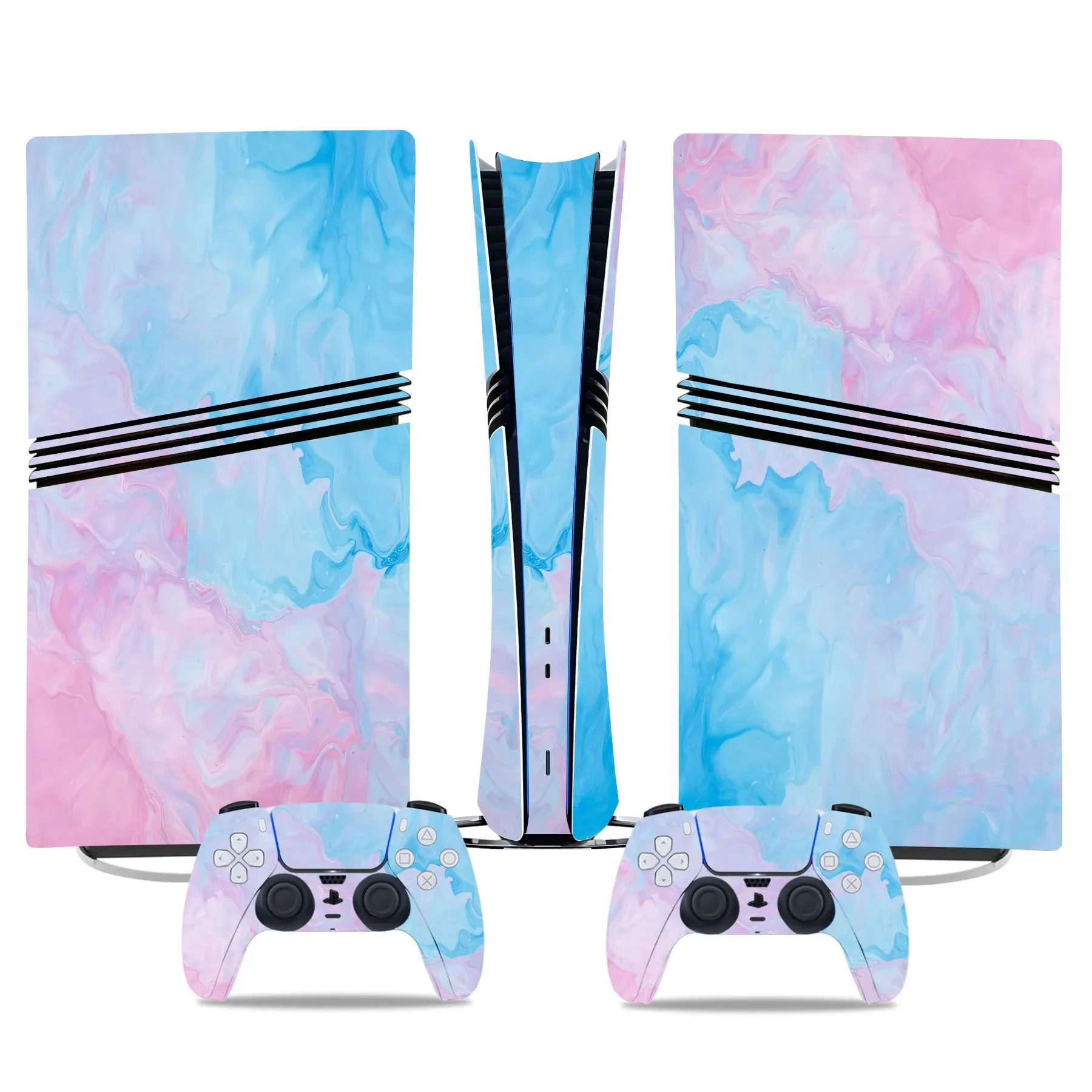 Skins para PS5 Pro Skin Digital Edition Consola y Controlador Cubierta Adhesivo Envoltura Vinilo Compatible con PS5 Pro Versión Digital