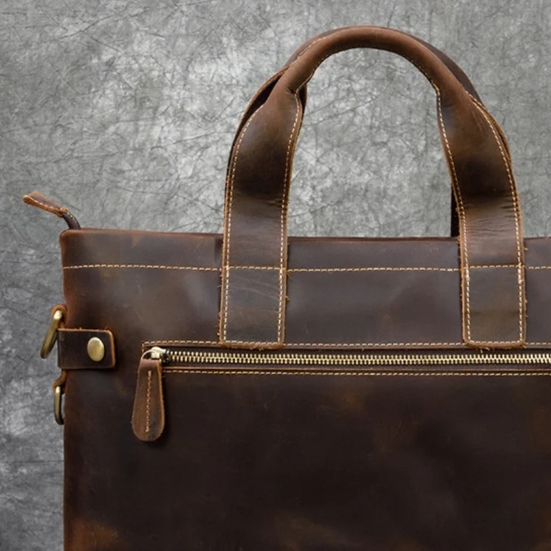 Confezione Cube Man Valigette Borsa Moda Pendolarismo Valigette multifunzionali Borse in pelle retrò Maletín MHGWB