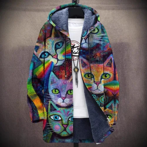 جايت قطني طويل أنيق مع طباعة رقمية ثلاثية الأبعاد وسحاب مخفي وطباعة رقمية عبر الحدود