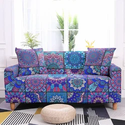 1/2/3/4 Seat Sofa Cover for Living Room Elastic Sofa Cover Mandala Print Stretch Slipcover Corner Sofa Cover Armchair Home Decor
