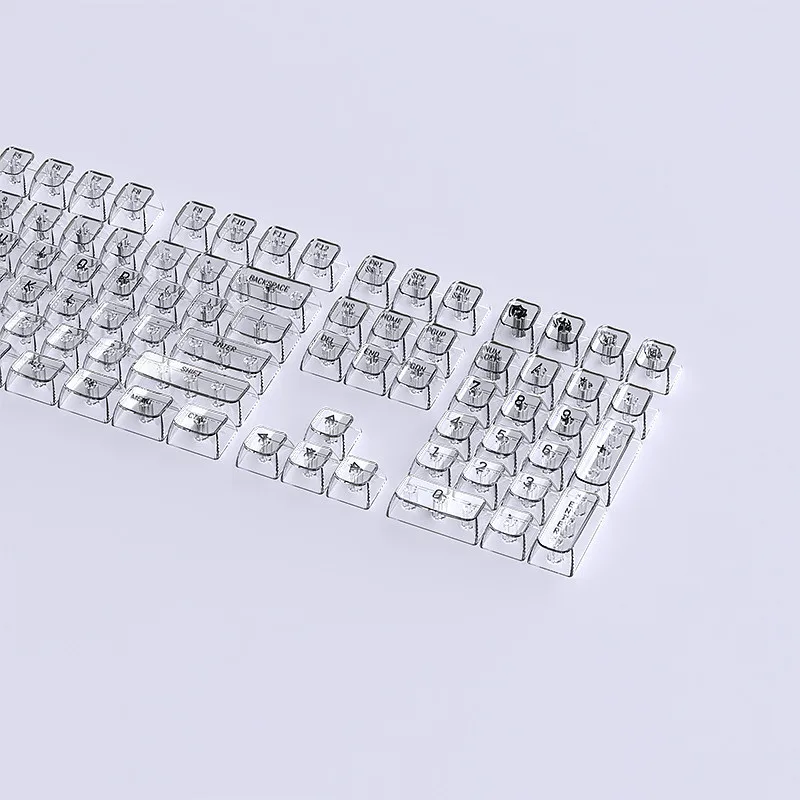 Keycap mekanik kristal MDA Profile119 kunci PC transparan cocok untuk sumbu MX cocok untuk kantor dan game