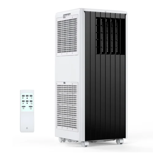 ポータブルエアコン 8000 BTU、3-In-1 AC 冷却ユニット、2 スピード、24 時間タイマー、低ノイズ、部屋オフィス用の迅速な設置