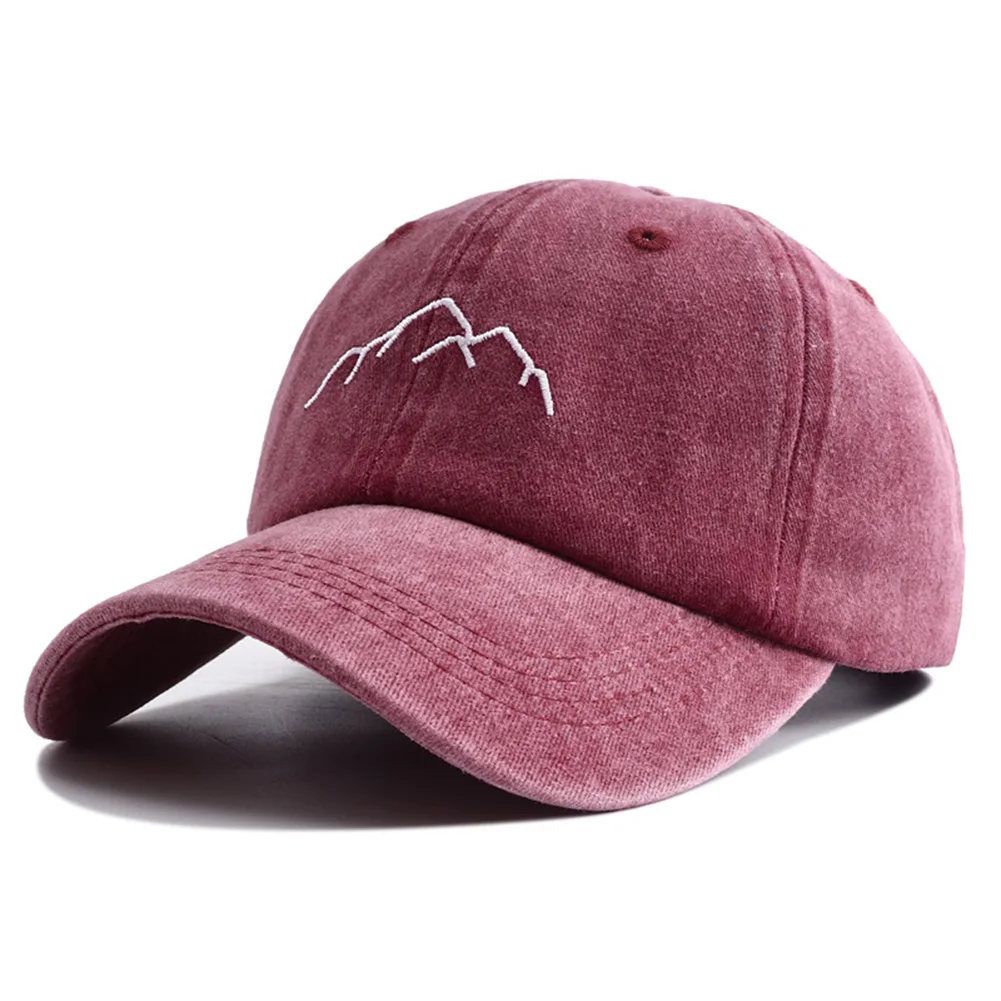 New Moutain Embroideried Vintage Denim Baseball Cap for Men Women Outdoor Fishing Hat Snapback Dad Hats Gorras Hombre 2023