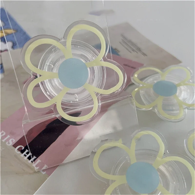 

Ins Прозрачный SimpleFlower Stretch Grip Tok Складной держатель для телефона Разъем для разговора Кольцо на палец Griptok Универсальный держатель для смартфона