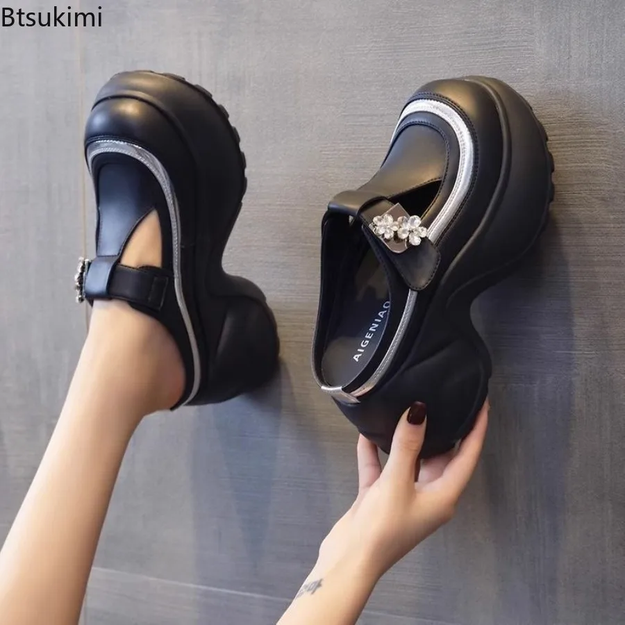 7cm Platform Sneakers for Women Casual Shoes Comfortable Slip-on Chunky Slippers Summer Fashion Sneakers Walking Shoes for Women