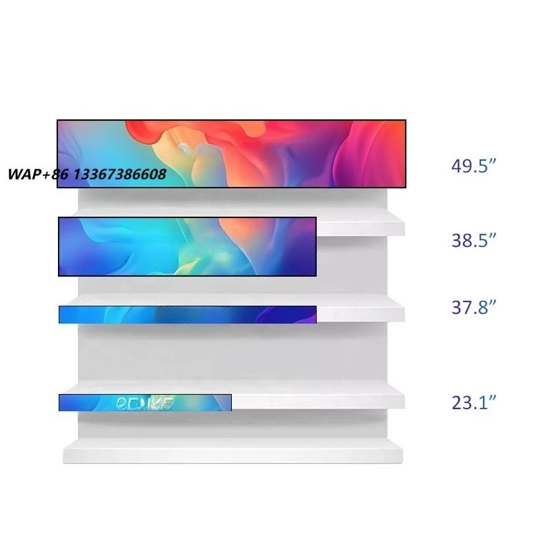 Stretch Display 19 21 24 28 29 36 43 48 Inch Lcd bar ultra Wide Screen for Supermarket Advertising Digital Shelf Screen