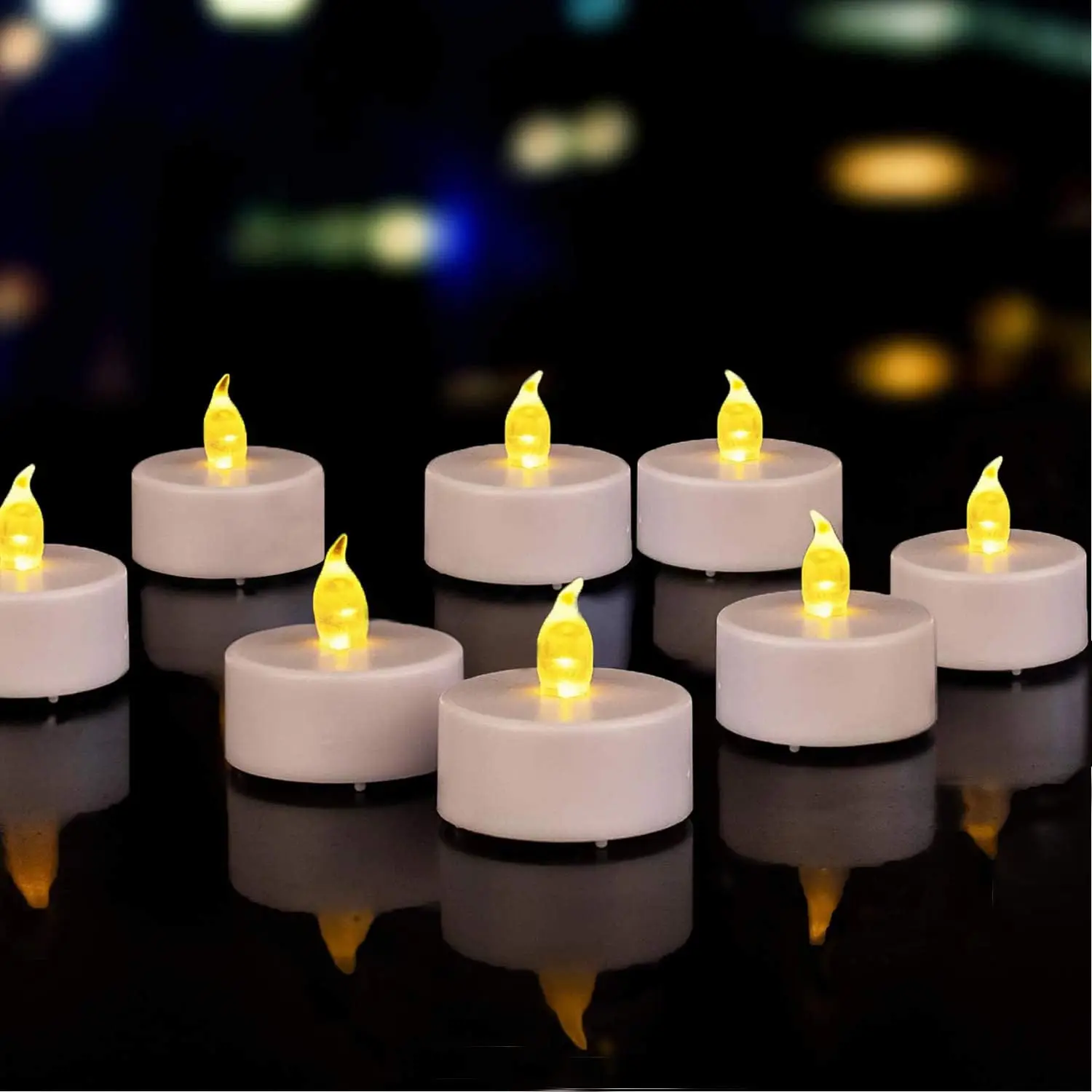 Flameless LED Candle Lights Creative Wishing Led Tea Lamp Warm White Halloween Wedding Christmas Decoration Candle Light