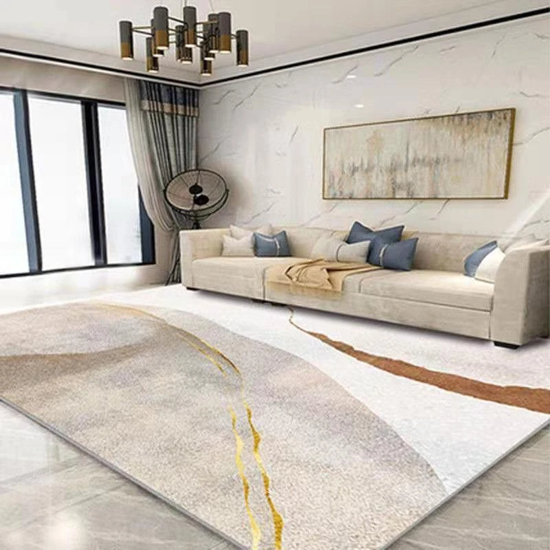 

Nordic Light Luxury Living Room Carpet Golden Sofa Coffee Table Carpets Hotel Home Decoration Bedroom Rugs Corridor Balcony Rug