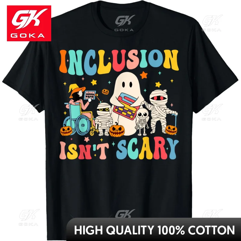 Tolerance Is Not Scary, Teacher. Skeleton Ghosts Are Cute Halloween Men's and Women's T-shirts  Funny Vintage Graphic T Shirts